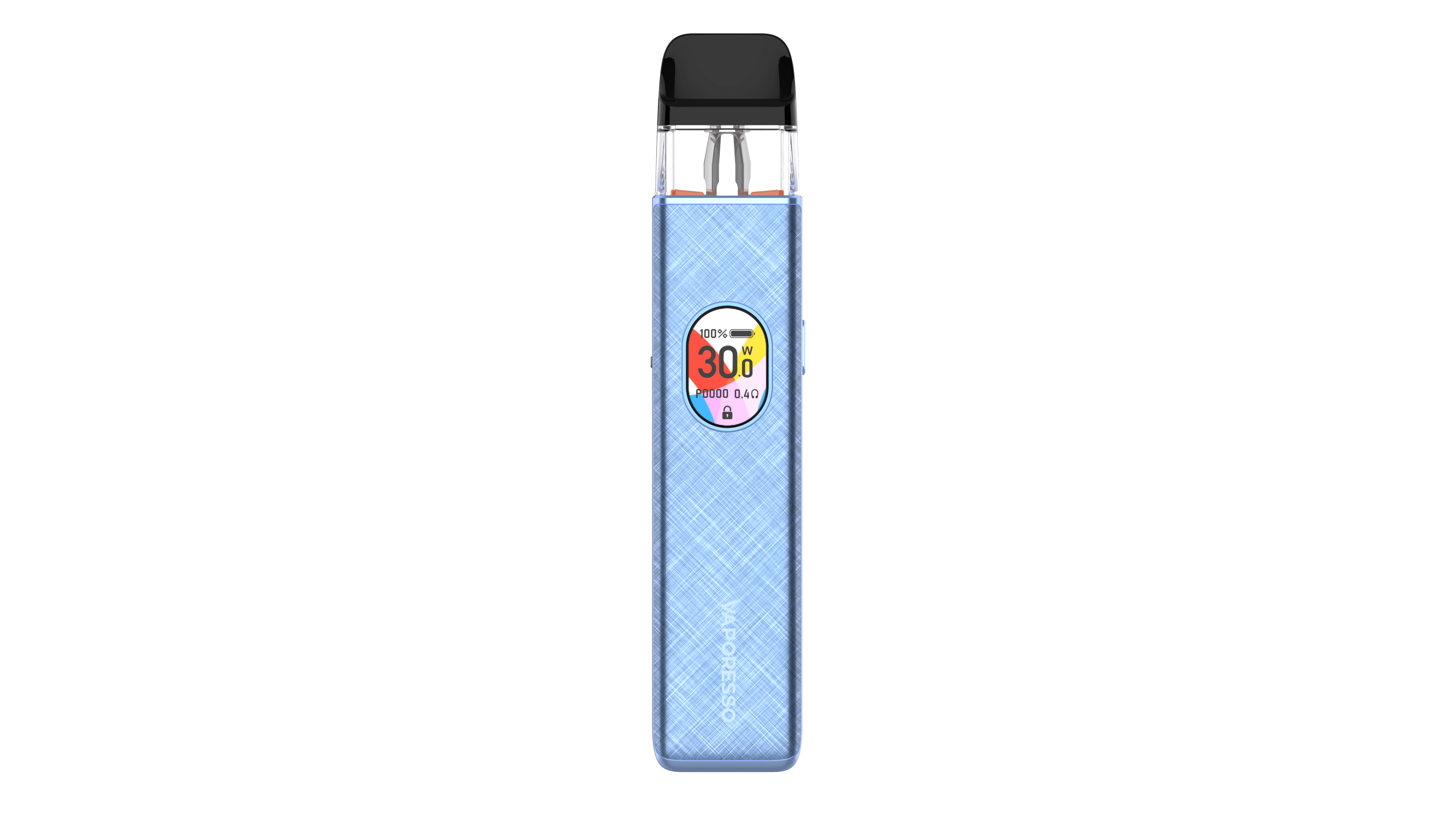 Blue vape device with a visible brand logo on a green background Vaporesso XROS 5 30W Pod Kit