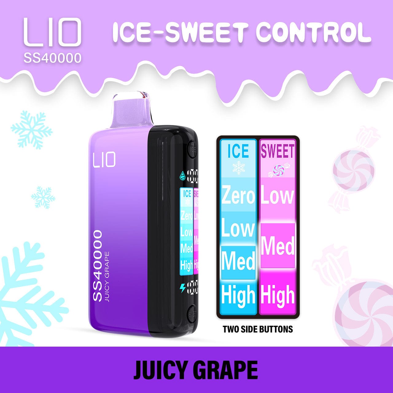 iJoy LIO SS40000 Ice-Sweet Control Disposable