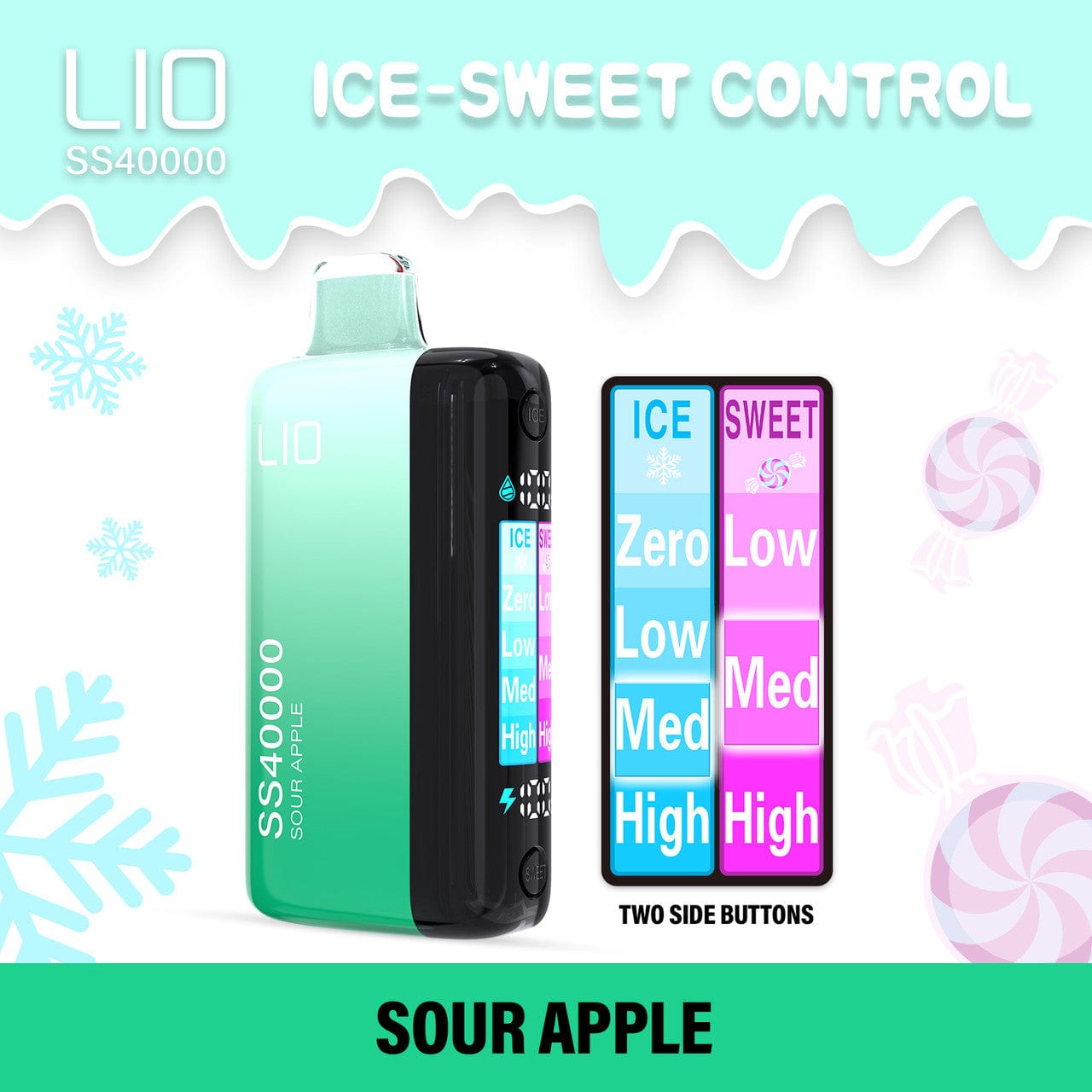 iJoy LIO SS40000 Ice-Sweet Control Disposable
